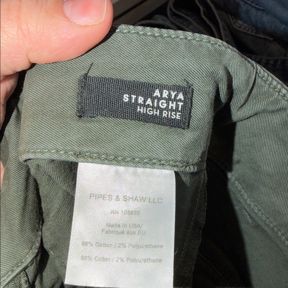 Veronica Beard Olive Button-Fly Pants - image 5